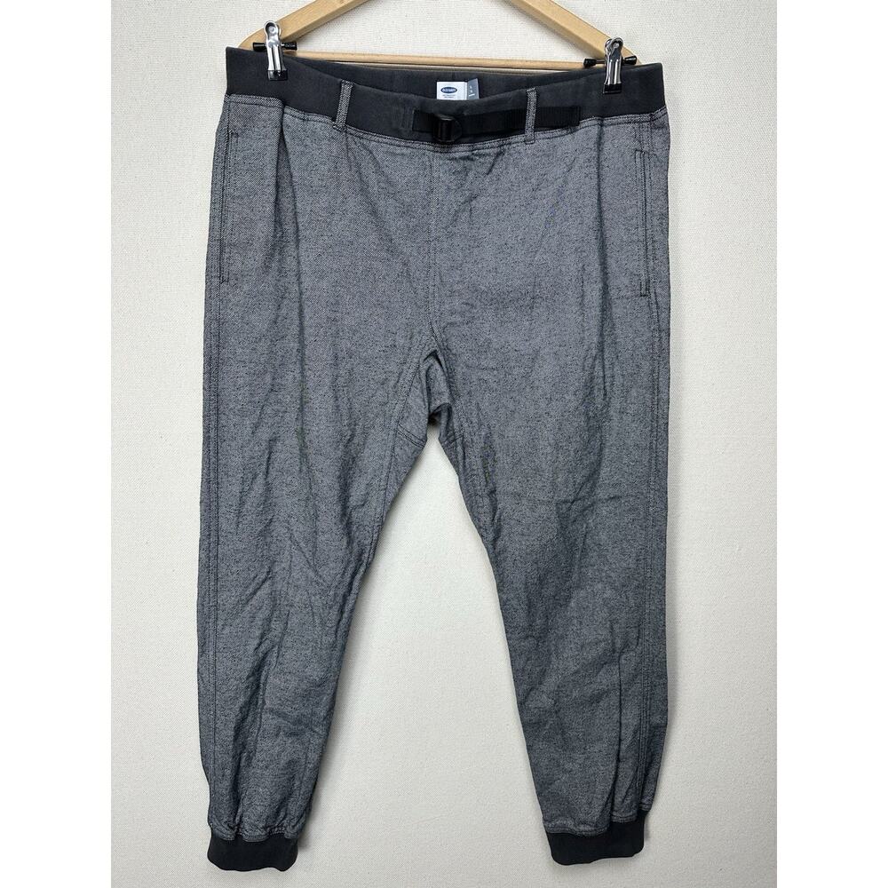 Old‎ Navy Men’s XLT Gray Joggers “Tweed Look” 100% Cotton Adjustable Waist